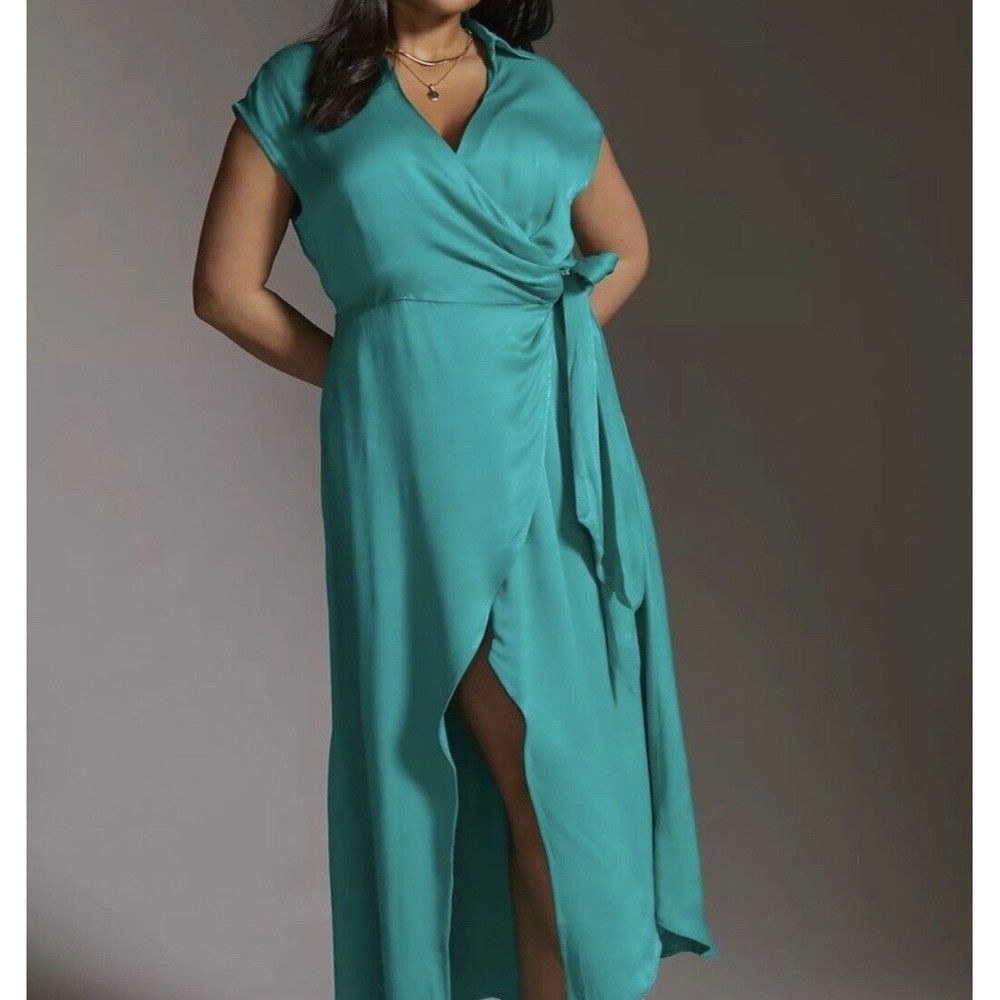 Anthropologie Teal Maxi Dress